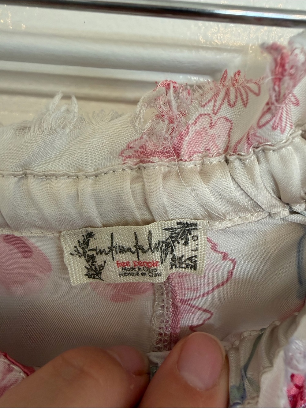 Free People Intimately Floral Cream Women's Pajama Set Size L - Picture 6 of 9